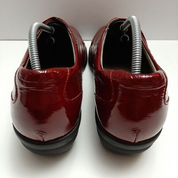 WALDLÄUFER Low Wedge Loafers Red Patent Leather Shoes Sz US 10 - Picture 10 of 16